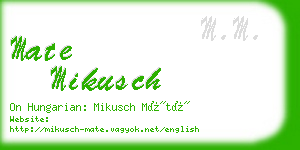 mate mikusch business card